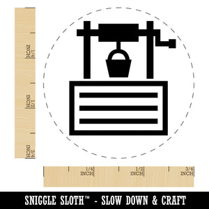 Wishing Water Well Icon Self-Inking Rubber Stamp for Stamping Crafting Planners