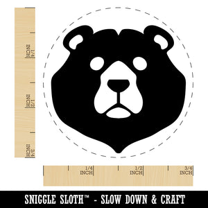 Black Bear Head Self-Inking Rubber Stamp for Stamping Crafting Planners