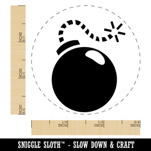 Cartoon Bomb with Fuse Self-Inking Rubber Stamp for Stamping Crafting Planners