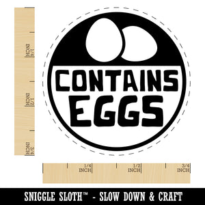 Contains Eggs Allergy Warning Self-Inking Rubber Stamp for Stamping Crafting Planners