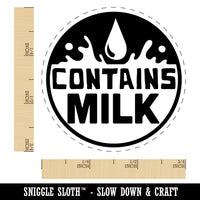 Contains Milk Allergy Warning Self-Inking Rubber Stamp for Stamping Crafting Planners