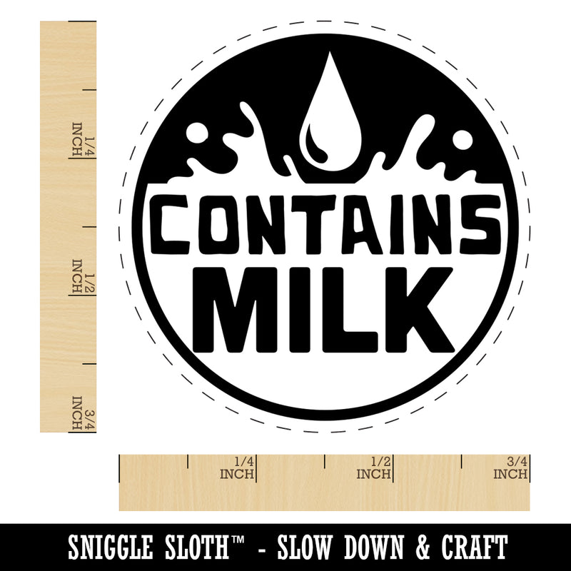 Contains Milk Allergy Warning Self-Inking Rubber Stamp for Stamping Crafting Planners