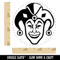 Court Jester Joker Harlequin Self-Inking Rubber Stamp for Stamping Crafting Planners