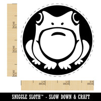 Cute Frog Sitting Self-Inking Rubber Stamp for Stamping Crafting Planners