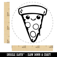 Cute Kawaii Pepperoni Pizza Self-Inking Rubber Stamp for Stamping Crafting Planners