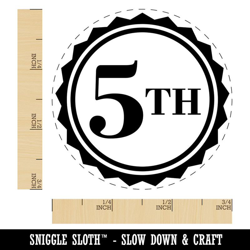 Fifth 5th Place Circle Award Self-Inking Rubber Stamp for Stamping Crafting Planners