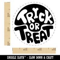 Halloween Trick of Treat Self-Inking Rubber Stamp for Stamping Crafting Planners