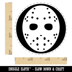 Hockey Mask Goalie Scary Halloween Self-Inking Rubber Stamp for Stamping Crafting Planners