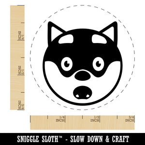 Husky Dog Face Shocked Self-Inking Rubber Stamp for Stamping Crafting Planners