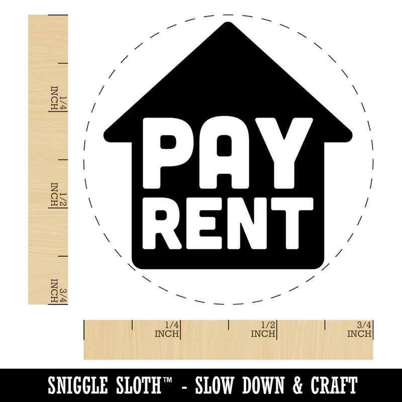 Pay Rent Planner Sticker Self-Inking Rubber Stamp for Stamping Crafting Planners