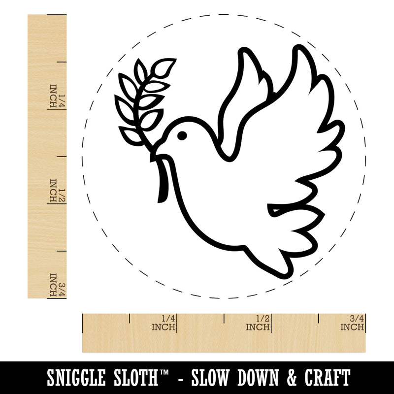 Peace Dove with Olive Branch Self-Inking Rubber Stamp for Stamping Crafting Planners