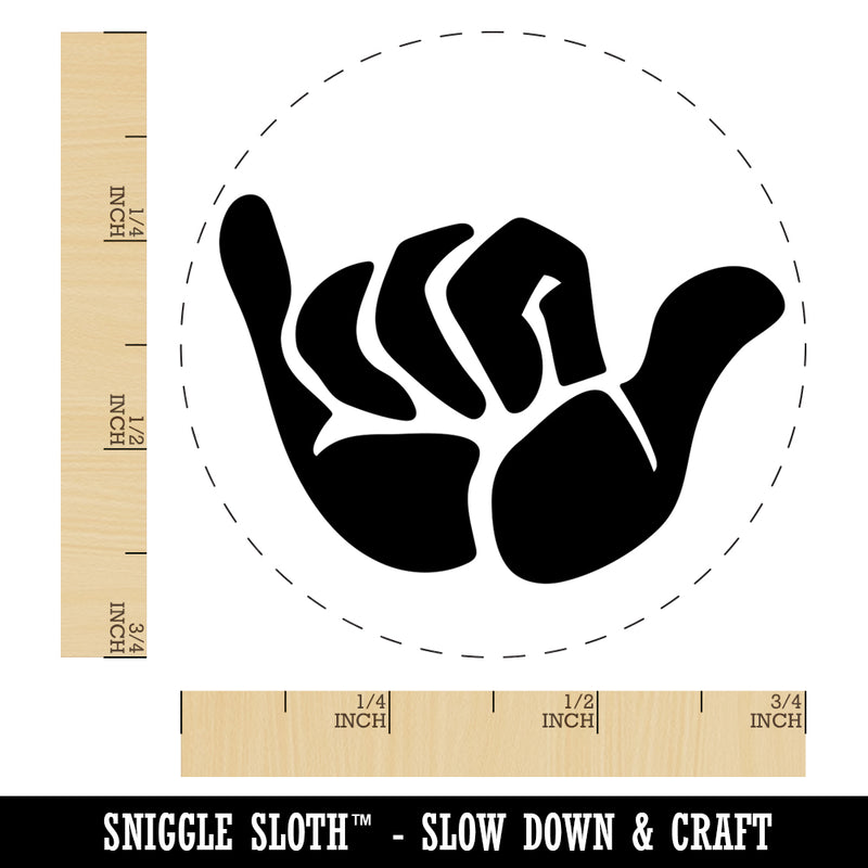 Shaka Hang Loose Surfer Sign Self-Inking Rubber Stamp for Stamping Crafting Planners