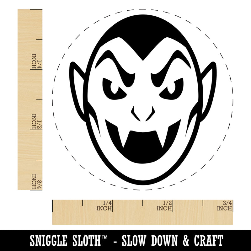 Spooky Vampire Head Halloween Self-Inking Rubber Stamp for Stamping Crafting Planners