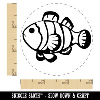 Striped Clownfish Self-Inking Rubber Stamp for Stamping Crafting Planners