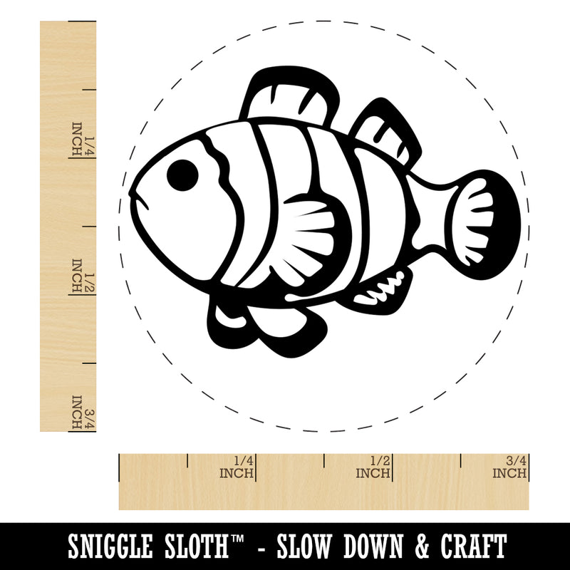 Striped Clownfish Self-Inking Rubber Stamp for Stamping Crafting Planners