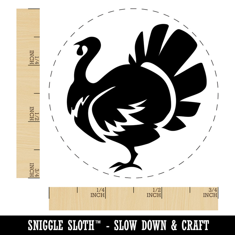 Turkey Silhouette Thanksgiving Self-Inking Rubber Stamp for Stamping Crafting Planners