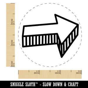 Arrow with Shadow Doodle Self-Inking Rubber Stamp for Stamping Crafting Planners