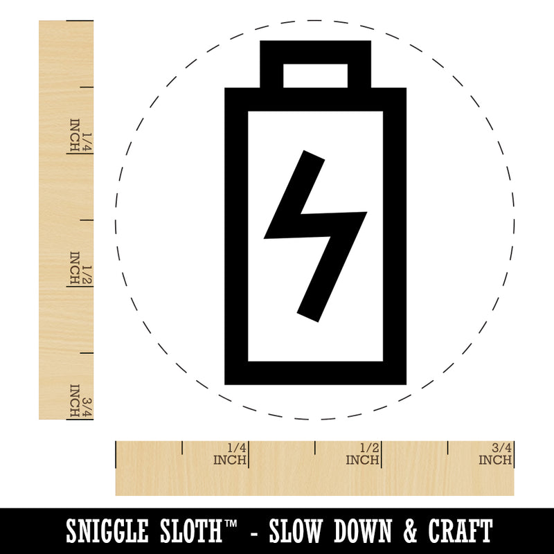 Battery Charging Symbol Doodle Self-Inking Rubber Stamp for Stamping Crafting Planners