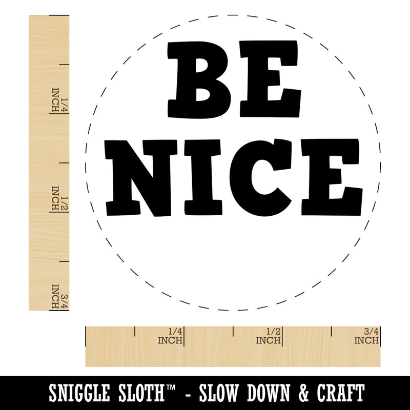 Be Nice Fun Text Self-Inking Rubber Stamp for Stamping Crafting Planners