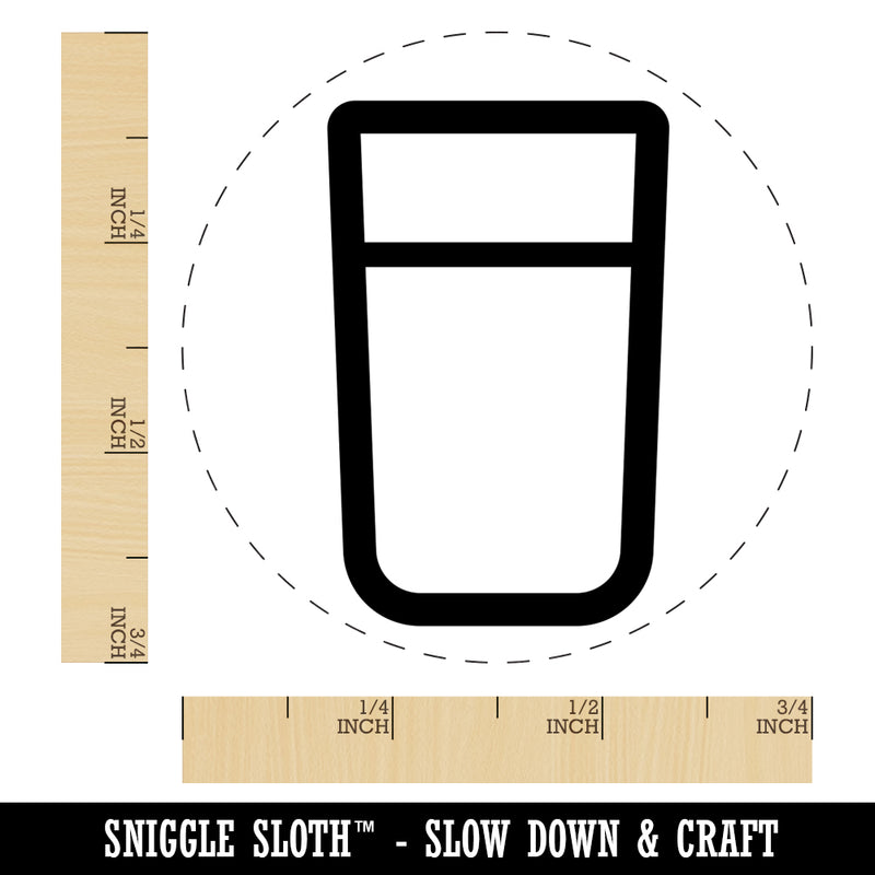 Drinking Glass Icon Self-Inking Rubber Stamp for Stamping Crafting Planners