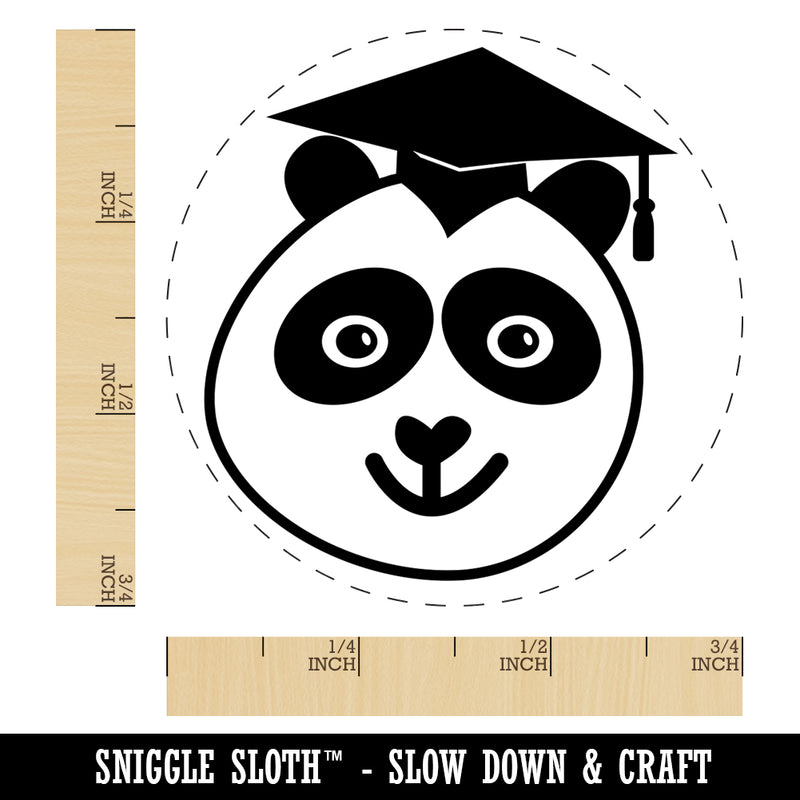 Graduation Panda Self-Inking Rubber Stamp for Stamping Crafting Planners