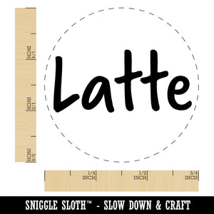 Latte Coffee Fun Text Self-Inking Rubber Stamp for Stamping Crafting Planners