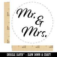 Mr. and Mrs. Married Couple Wedding Anniversary Self-Inking Rubber Stamp for Stamping Crafting Planners