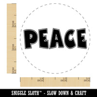 Peace Fun Text Self-Inking Rubber Stamp for Stamping Crafting Planners