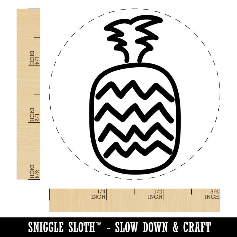 Pineapple Fun Doodle Self-Inking Rubber Stamp for Stamping Crafting Planners