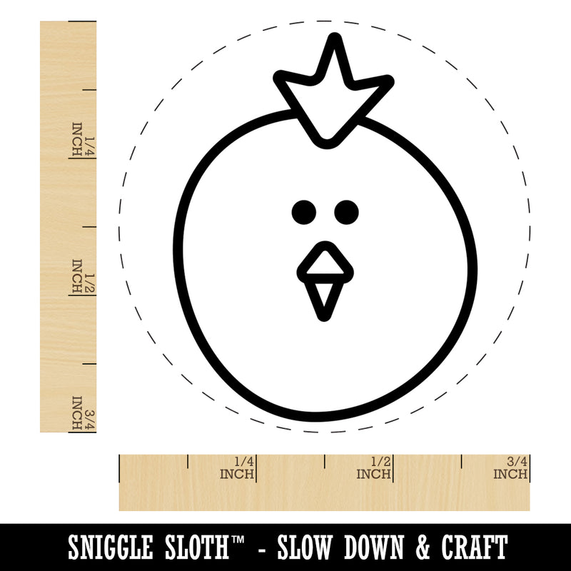 Rooster Chicken Head Cute Self-Inking Rubber Stamp for Stamping Crafting Planners