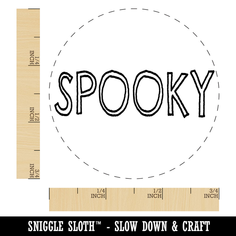 Spooky Halloween Fun Text Self-Inking Rubber Stamp for Stamping Crafting Planners