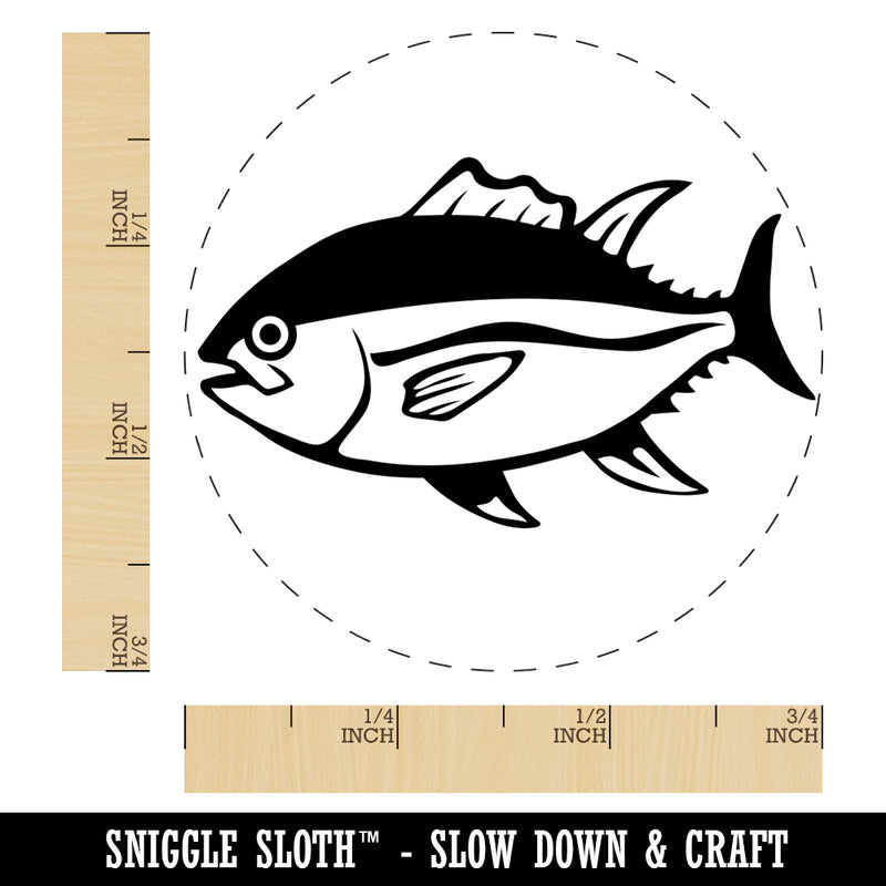 Bluefin Tuna Fish Fishing Self-Inking Rubber Stamp for Stamping Crafting Planners