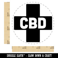 CBD Medicinal Marijuana Medical Cross Self-Inking Rubber Stamp for Stamping Crafting Planners