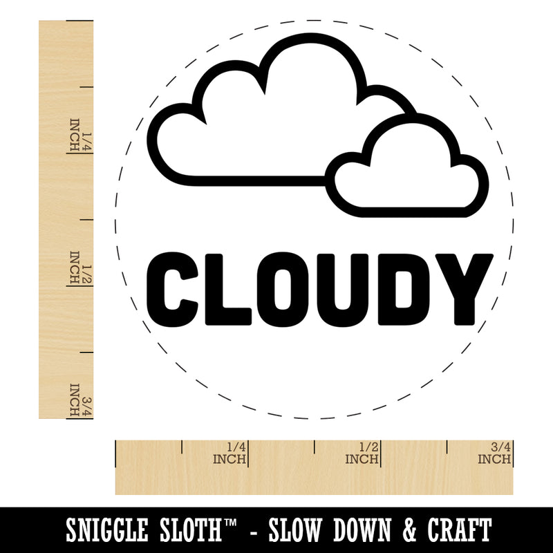 Cloudy Cloud Weather Day Planner Self-Inking Rubber Stamp for Stamping Crafting Planners