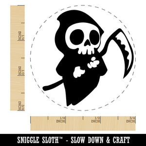 Cute Grim Reaper Death Halloween Self-Inking Rubber Stamp for Stamping Crafting Planners