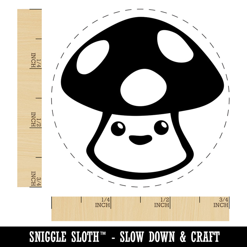 Cute Kawaii Toadstool Mushroom Self-Inking Rubber Stamp for Stamping Crafting Planners