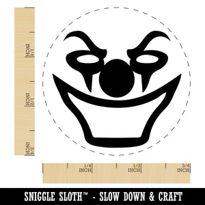 Evil Clown Face Self-Inking Rubber Stamp for Stamping Crafting Planners