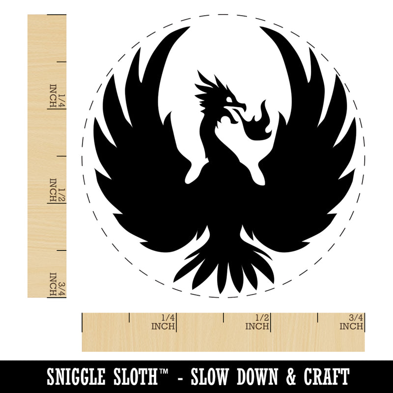 Fire Phoenix Bird Rising Self-Inking Rubber Stamp for Stamping Crafting Planners
