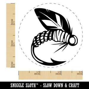 Fly Fishing Hook Lure Self-Inking Rubber Stamp for Stamping Crafting Planners