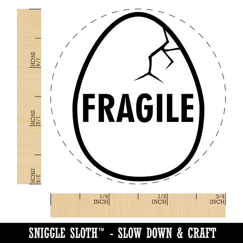 Fragile Cracked Chicken Egg Self-Inking Rubber Stamp for Stamping Crafting Planners
