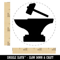 Hammer and Anvil Blacksmith Icon Self-Inking Rubber Stamp for Stamping Crafting Planners