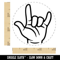 I Love You Hand Sign Language Self-Inking Rubber Stamp for Stamping Crafting Planners