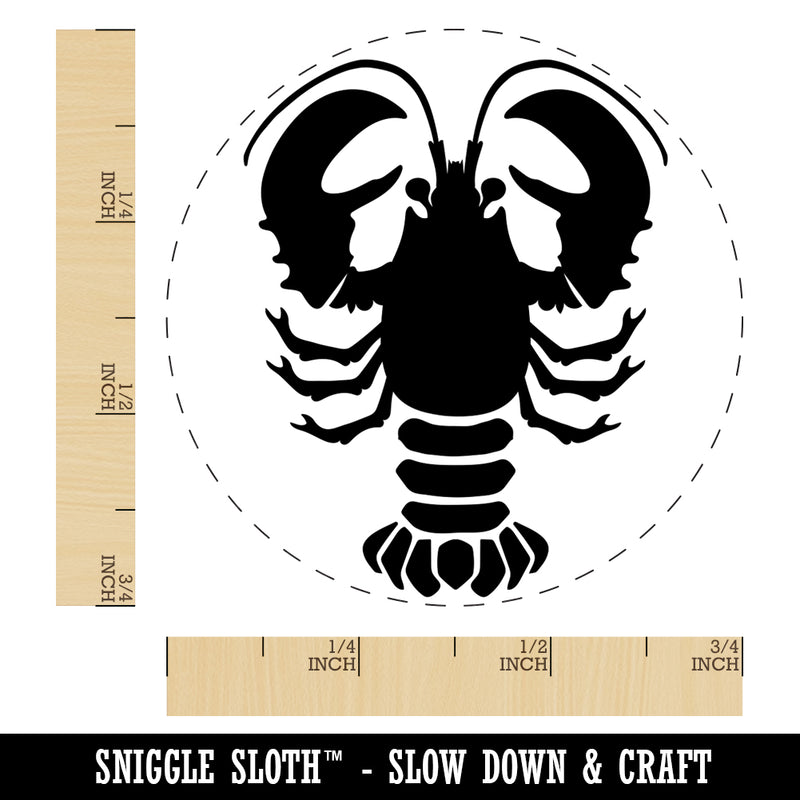 Maine Lobster Silhouette Self-Inking Rubber Stamp for Stamping Crafting Planners