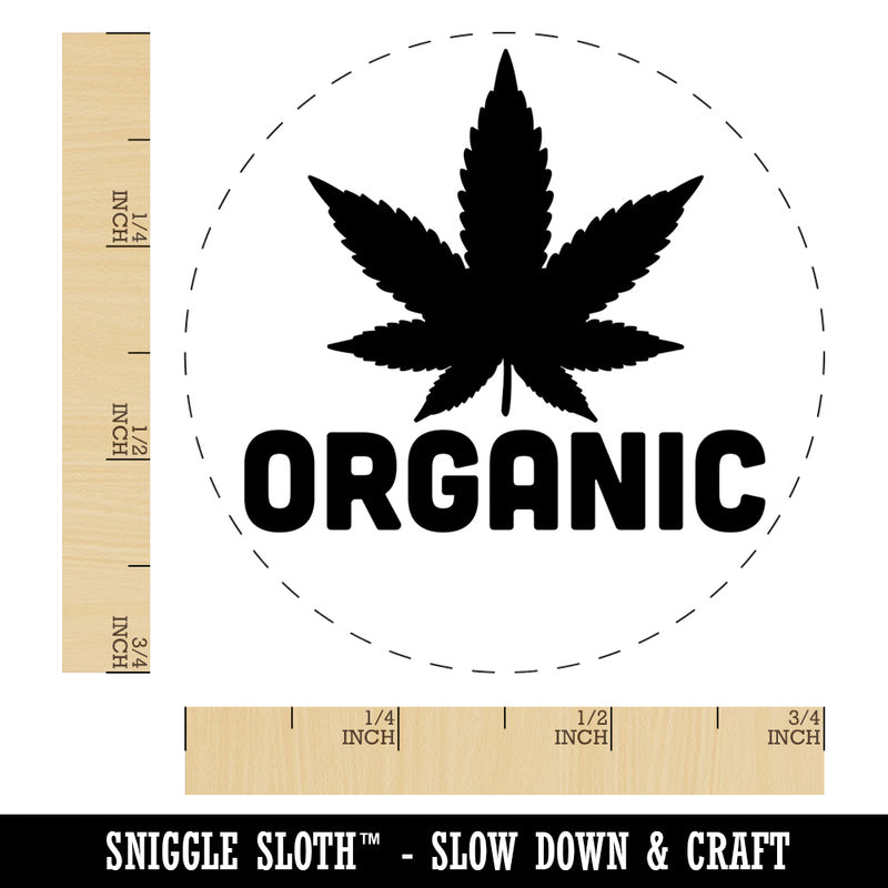 Organic Marijuana Leaf Pot Weed Hemp Self-Inking Rubber Stamp for Stamping Crafting Planners