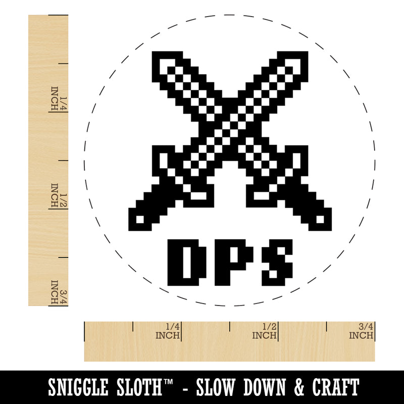 Pixel RPG DPS Swords Gaming Self-Inking Rubber Stamp for Stamping Crafting Planners