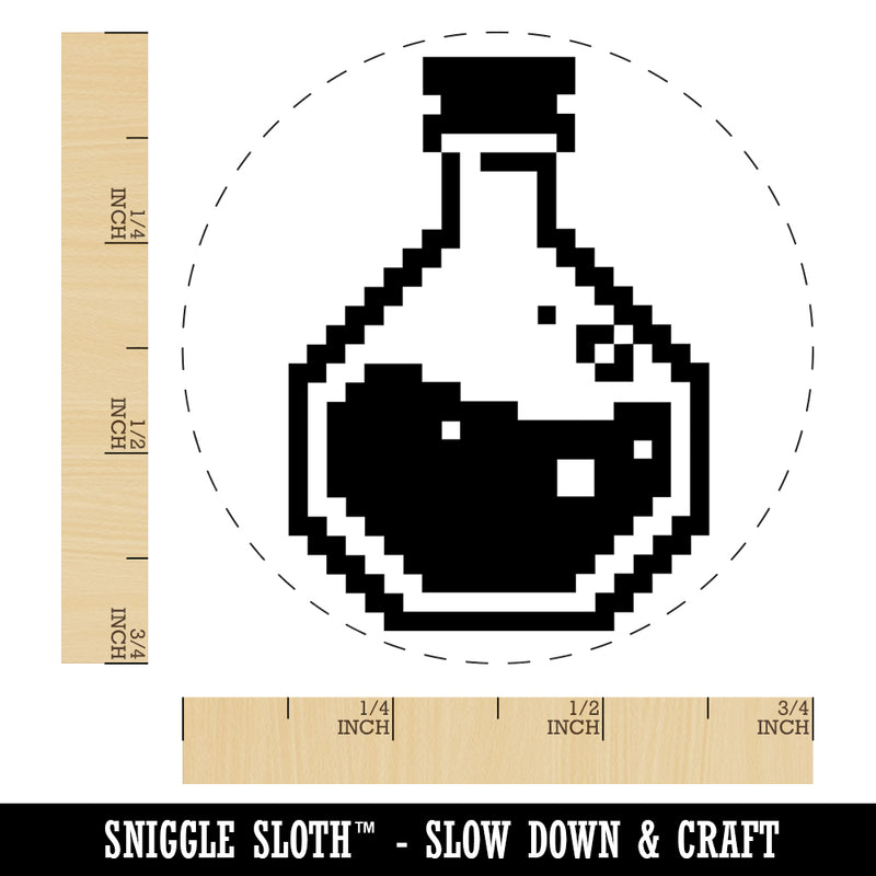 Pixel RPG Potion Health Mana Bottle Self-Inking Rubber Stamp for Stamping Crafting Planners