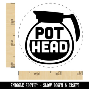 Pot Head Coffee Self-Inking Rubber Stamp for Stamping Crafting Planners