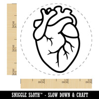 Realistic Human Heart Self-Inking Rubber Stamp for Stamping Crafting Planners