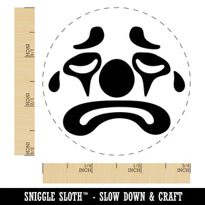 Sad Clown Face Self-Inking Rubber Stamp for Stamping Crafting Planners