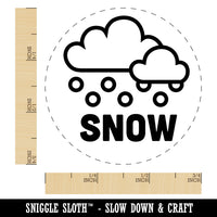 Snow Snowy Weather Day Planner Self-Inking Rubber Stamp for Stamping Crafting Planners